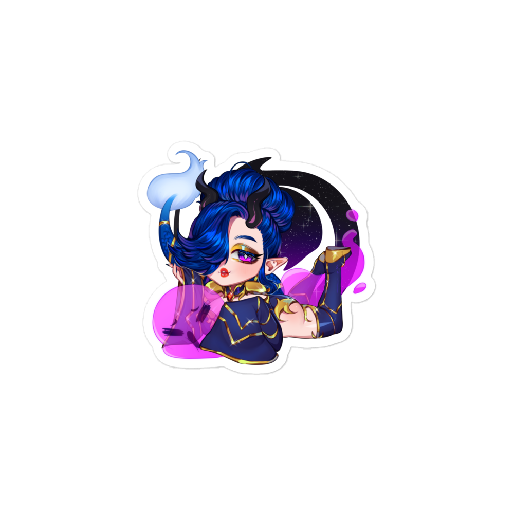 Lunessa VTuber Ghost Bubble-free sticker